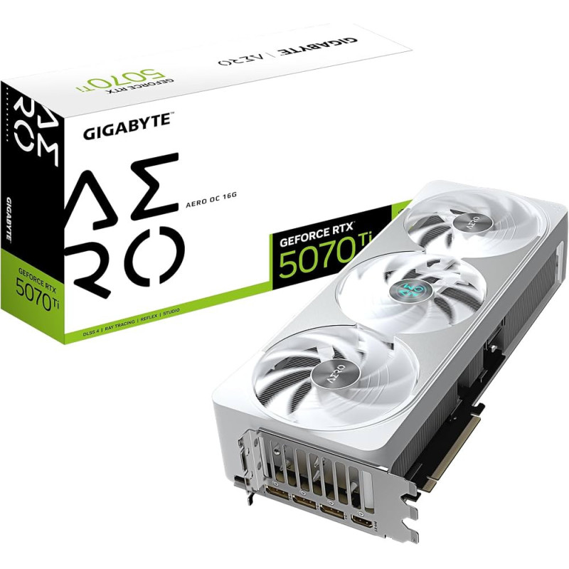 Placa De Vídeo Gigabyte Rtx 5070 Ti Aero Oc 16Gb   White