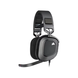 Auricular gaming cableado Corsair HS80 RGB USB  carbón