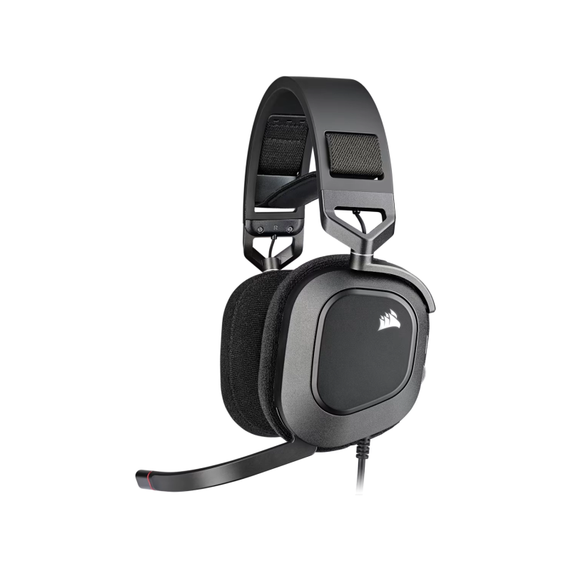 Auricular gaming cableado Corsair HS80 RGB USB  carbón