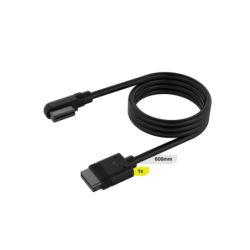 Cable CORSAIR iCUE LINK 1x 600mm con conector 90° negro