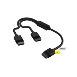Cable CORSAIR iCUE LINK 1x 600mm tipo Y con conector derecho negro