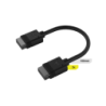 Cable CORSAIR iCUE LINK 2x 100mm con conector derecho negro