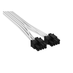 Cable Premium con funda 2x 8-Pin PCIe 12V y 2x6 600W Type 4 Blanco