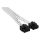 Cable Premium con funda 2x 8-Pin PCIe 12V y 2x6 600W Type 4 Blanco