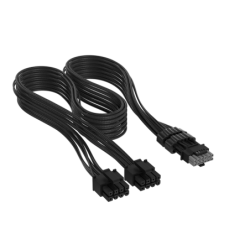 Cable Premium con funda 2x 8-Pin PCIe 12V y 2x6 600W Type 4 Negro