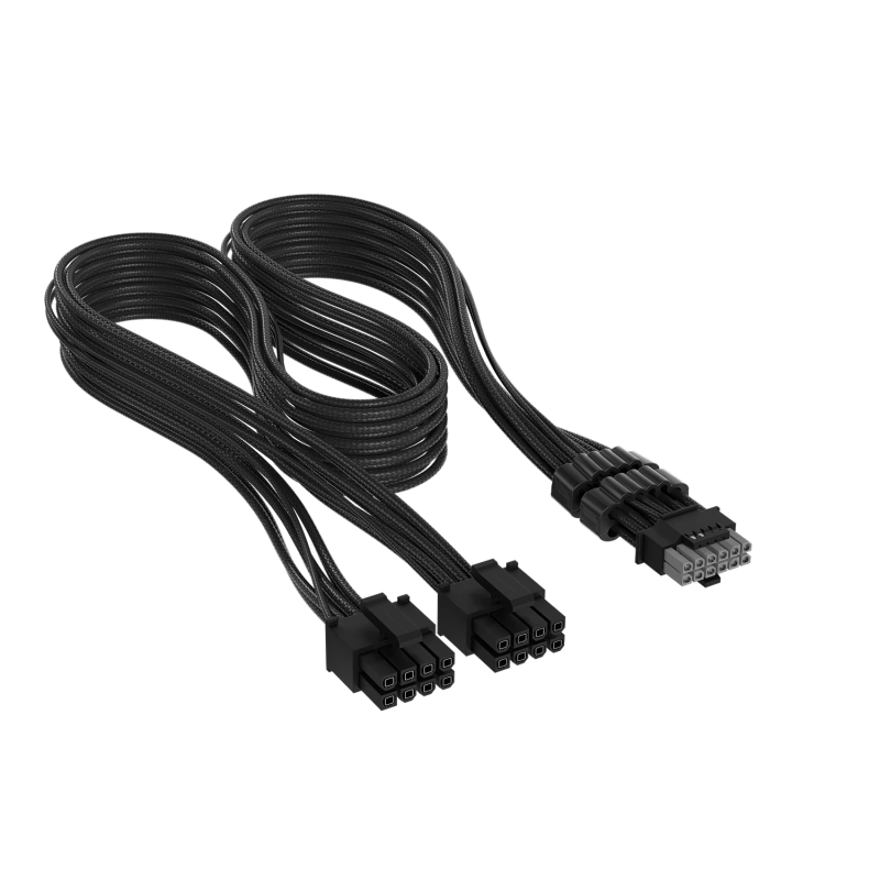 Cable Premium con funda 2x 8-Pin PCIe 12V y 2x6 600W Type 4 Negro
