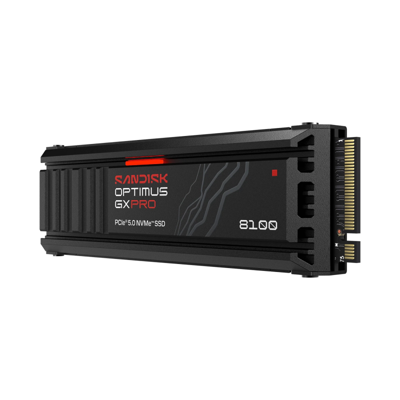 Disco Interno SSD Sandisk Optimus GX PRO 8100 1TB M.2 2280 NVMe PCIe 5.0 14900MB/s c/Disipador