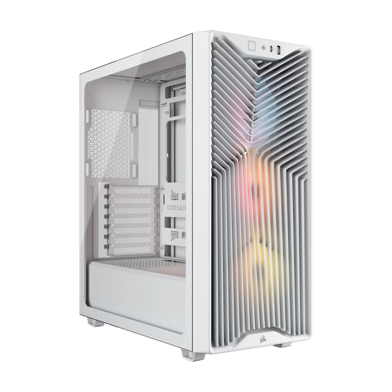 Gabinete CORSAIR 3200D RS ARGB Mid-Tower Performance Case Blanco