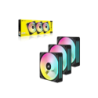 Kit de ventiladores CORSAIR PWM de 120 mm QX120 RGB x3 negro con iCUE Link