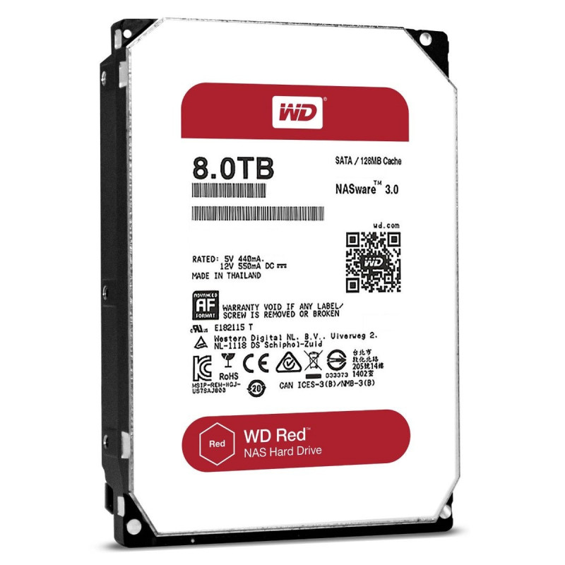 DISCO DURO 8TB WESTERN DIGITAL RED 3.5 NAS SATA 5400 128MB