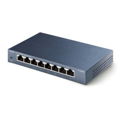 Switch Gigabit TP-LINK de 8 puertos 10/100/1000Mbps, PoE (4 puertos).